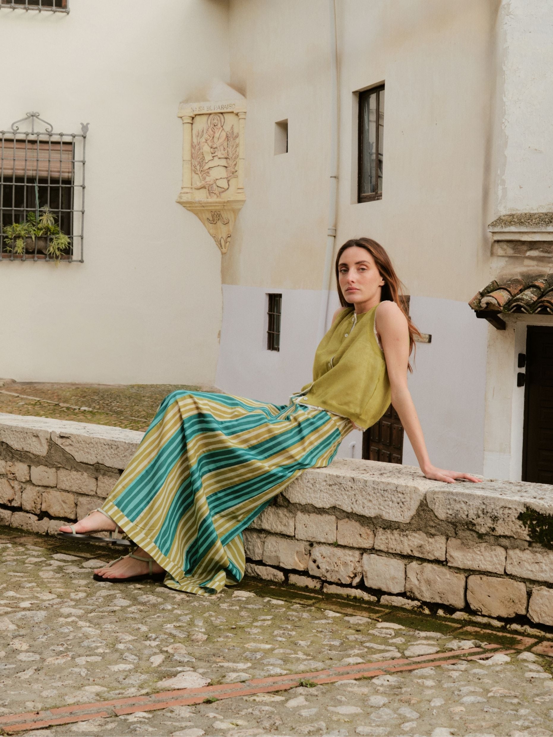 Falda Felice Print Green