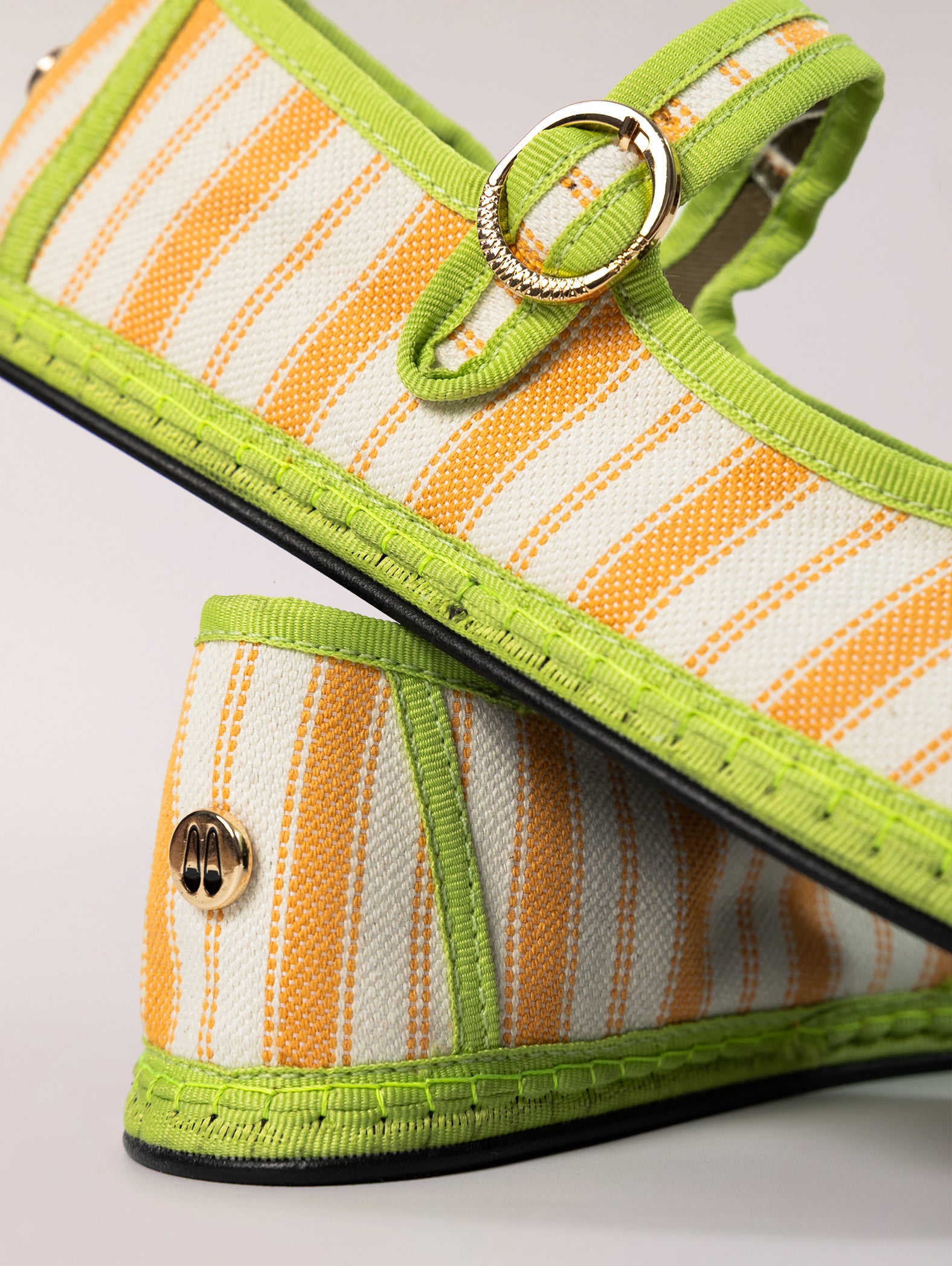 Svetis Mary Jane Orange Stripes