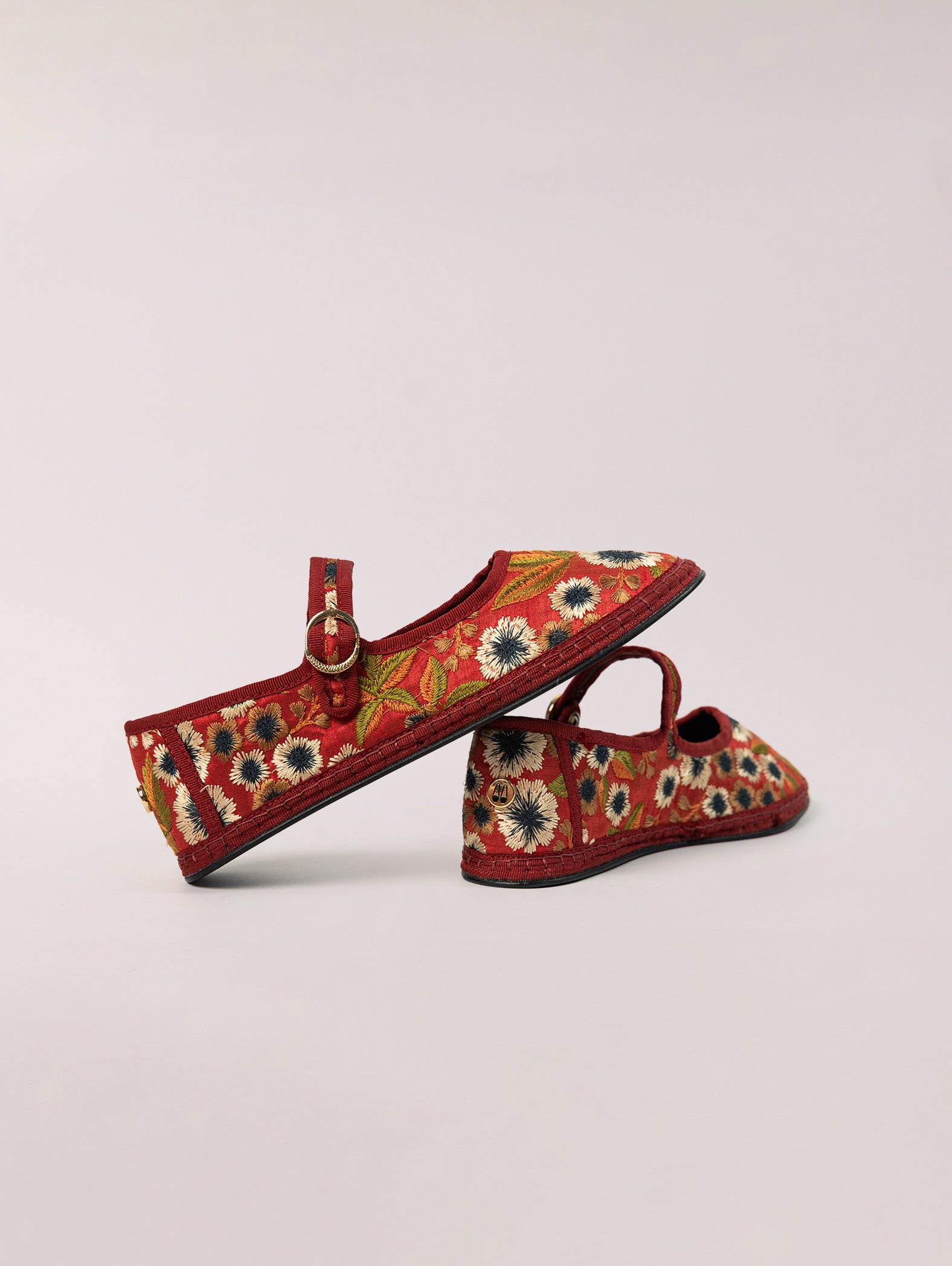 Mary Jane Red Embroidery