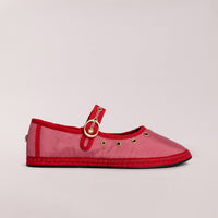 Mary Jane Studs Satin Pink