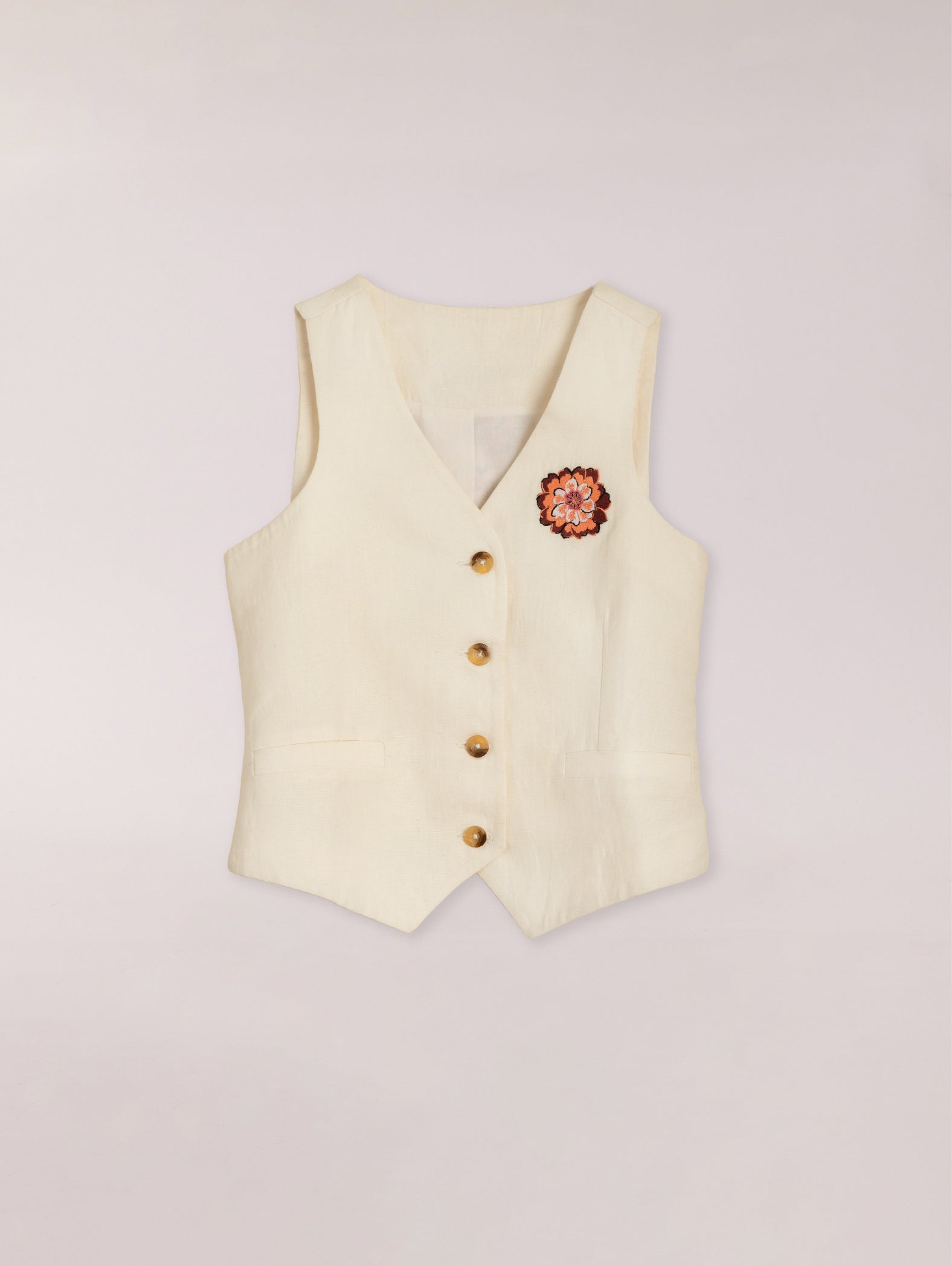 Chaleco Daisy White