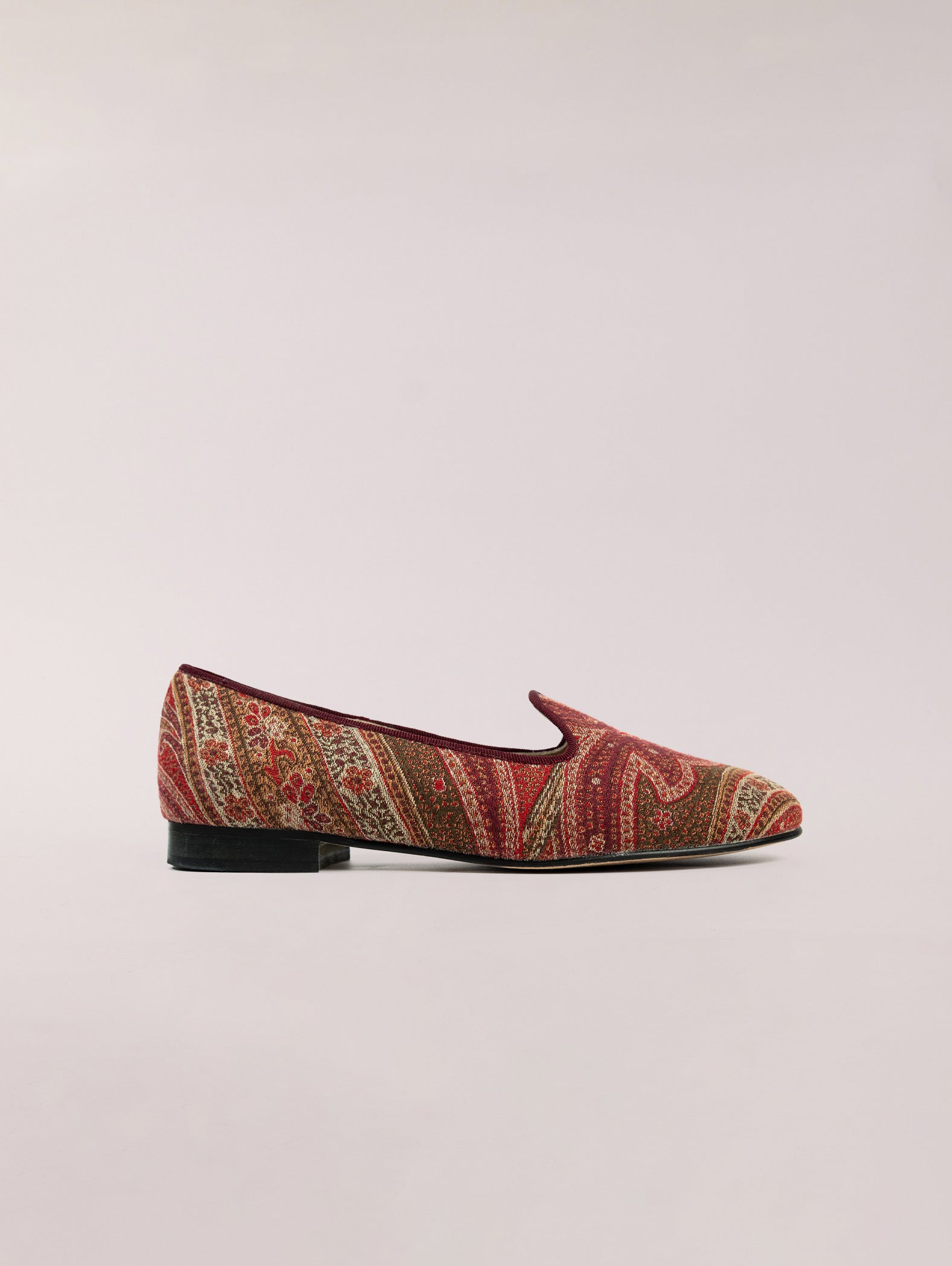 Mocasines mujer estampado Paisley rosa