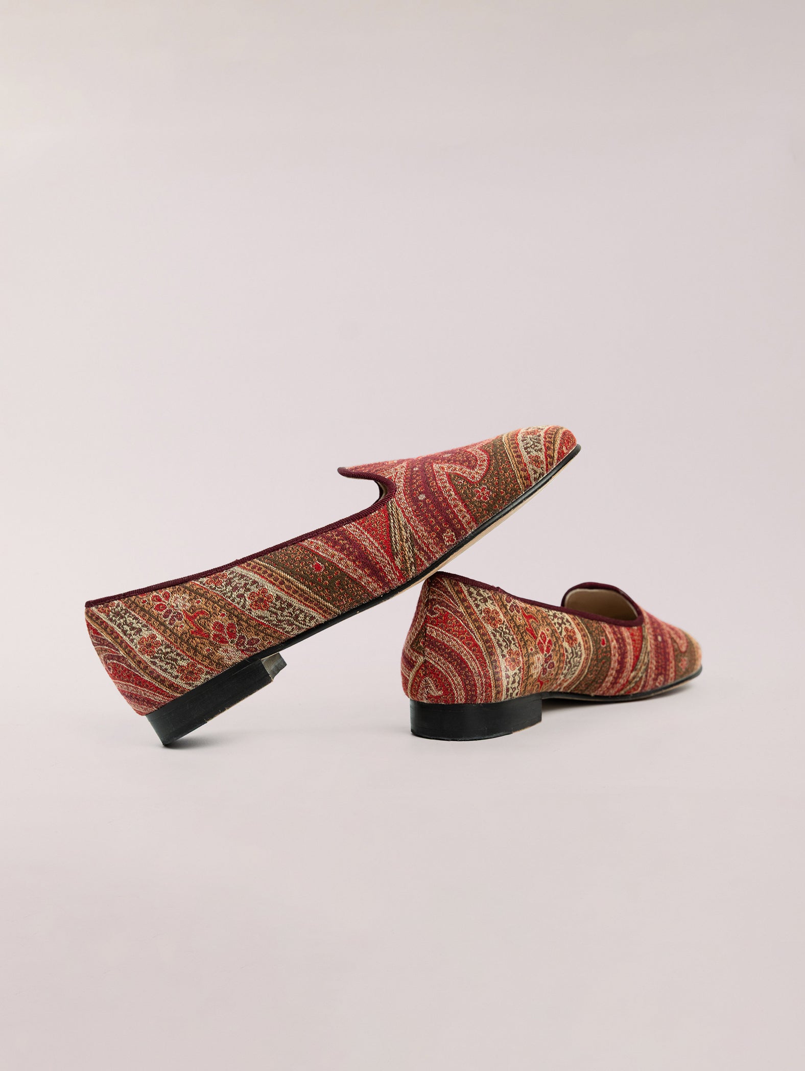 Mocasines mujer estampado Paisley rosa