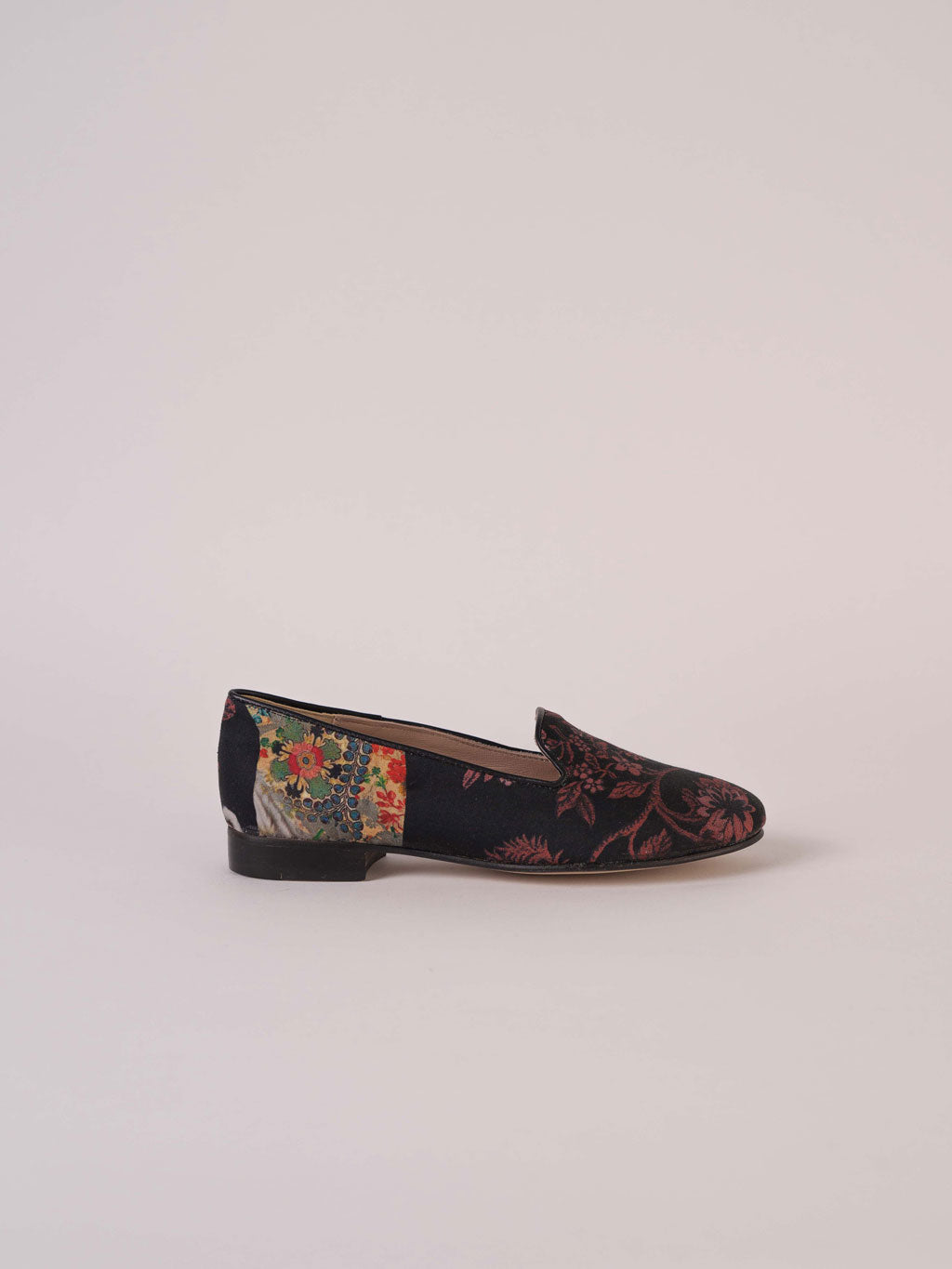 Mocasines mujer estampado negro