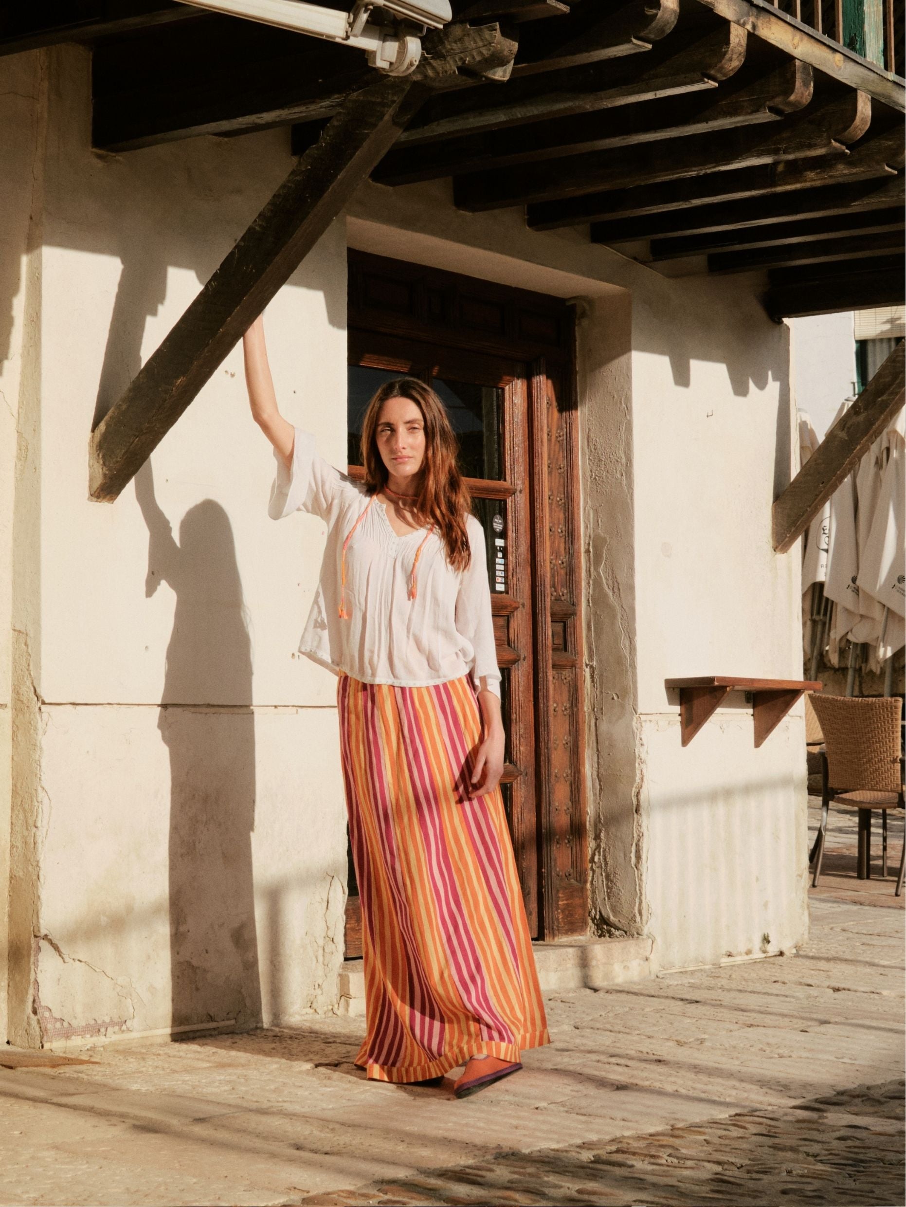 Falda Felice Print Orange