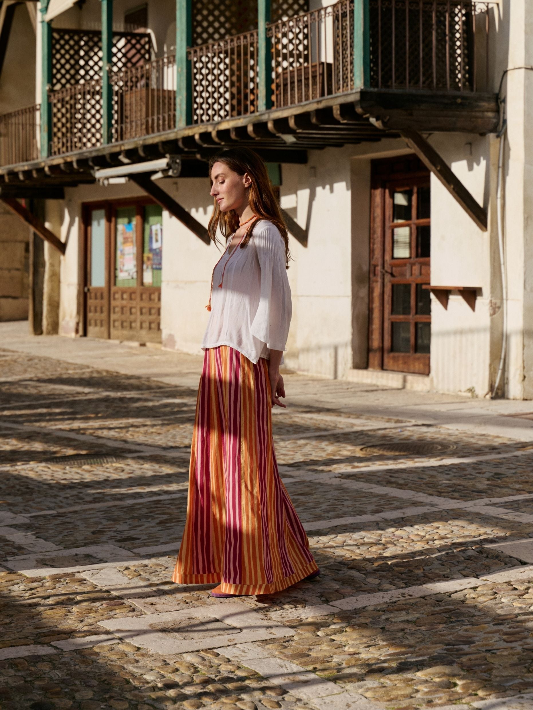 Falda Felice Print Orange