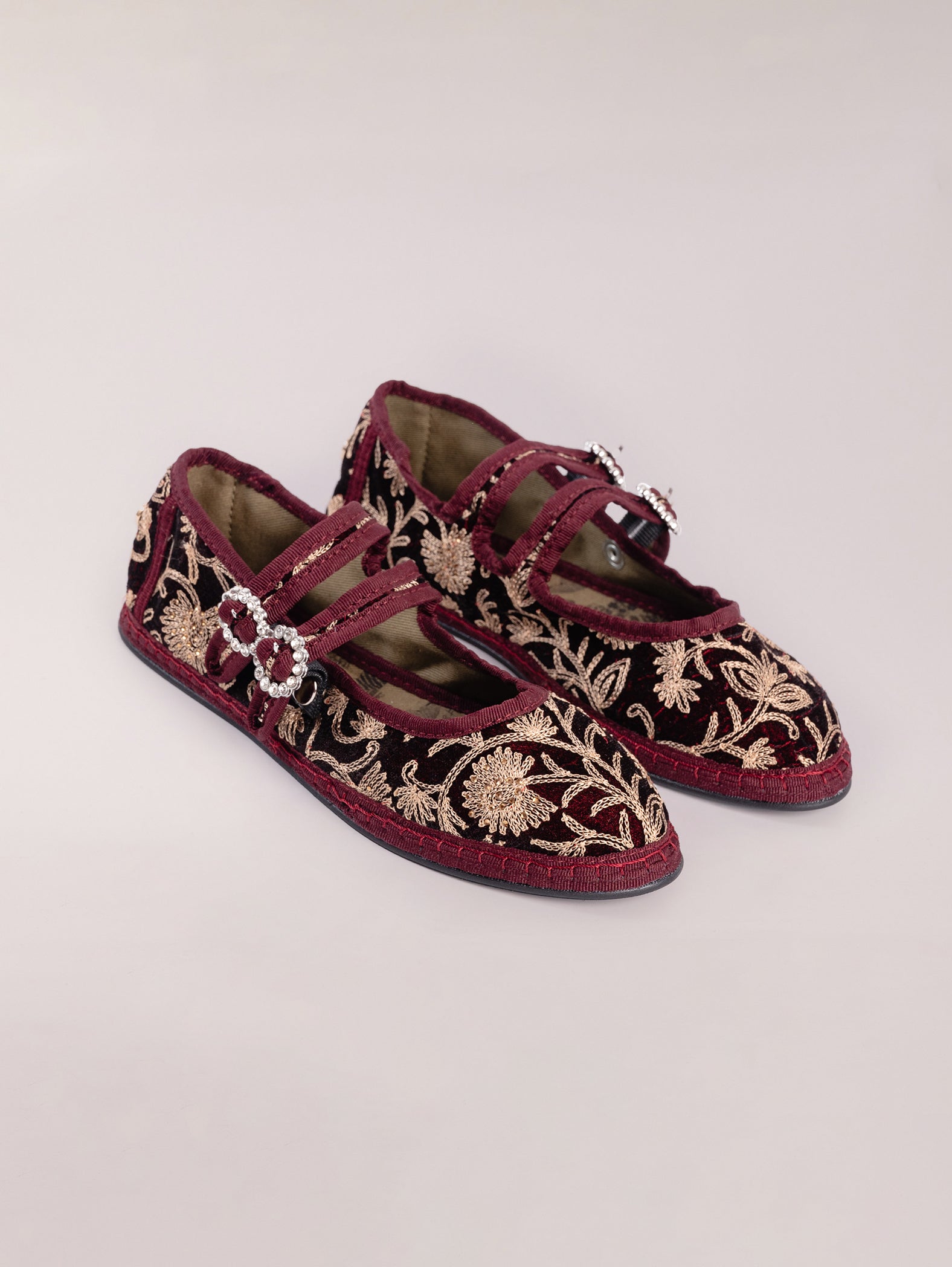 bailarinas-con-doble-tira-estampado-burdeos